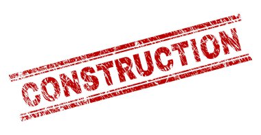 Dokulu inşaat damga mühür çizik