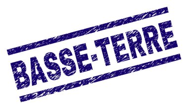 Çizik dokulu Basse-Terre damga mühür