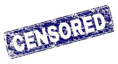 Yuvarlatılmış dikdörtgen damga sansür grunge çerçeveli