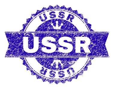 Dokulu SSCB damga mühür kurdele ile çizik