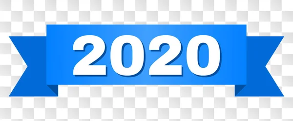 Nastro blu con titolo 2020 — Vettoriale Stock