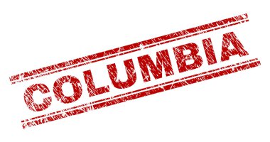Grunge Columbia damga mühür dokulu
