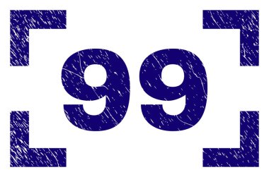Grunge 99 damga mühür köşeler arasında dokulu