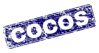 Yuvarlatılmış dikdörtgen damga grunge Cocos çerçeveli