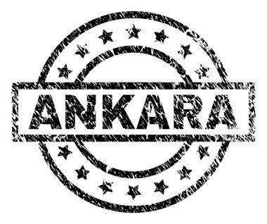 Grunge Ankara damga mühür dokulu