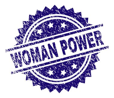 Dokulu kadın güç damga mühür çizik