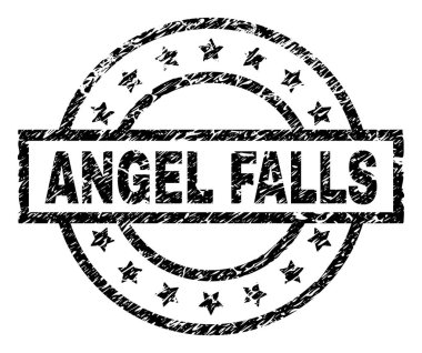 Grunge Angel Falls damga mühür dokulu
