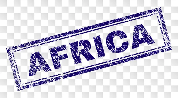 Porysowany Afryki prostokąt stempel — Wektor stockowy