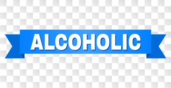 Modrý proužek s alkoholickými titul — Stockový vektor