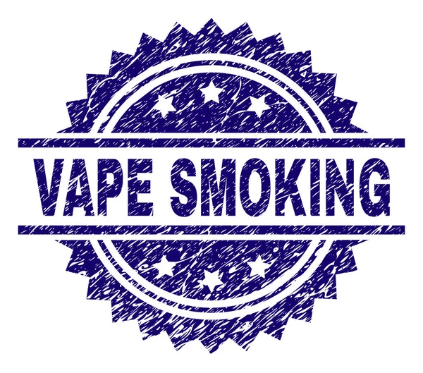 Sello de sello de humo con textura rayada VAPE — Vector de stock