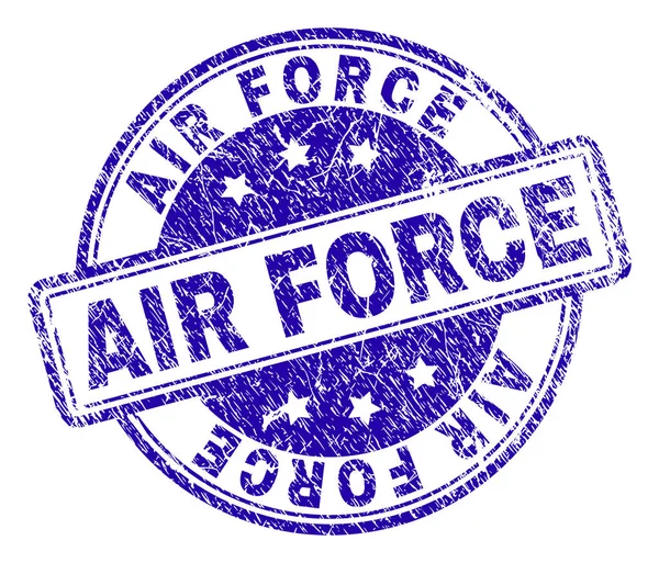 Scratched Textured AIR FORCE Stamp Seal — Stock Vector
