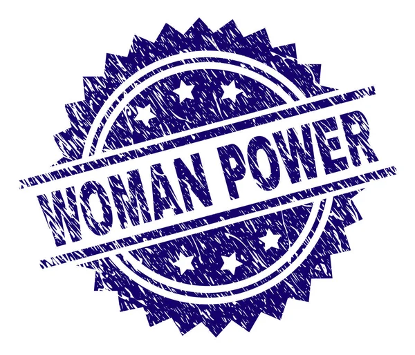 Repad texturerat kvinna Power stämpelplatta — Stock vektor
