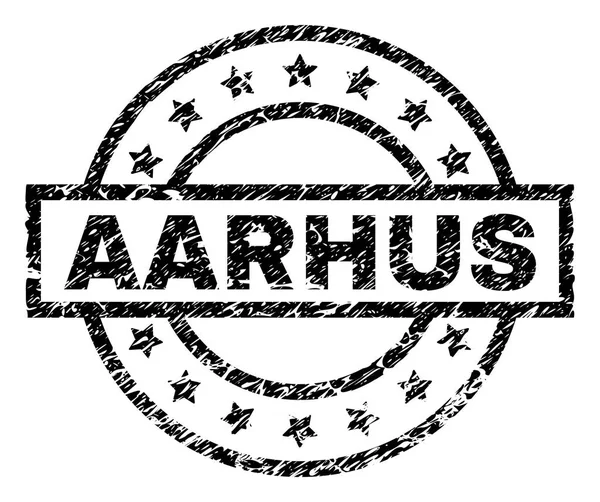 Grunge texturierte Aarhus-Briefmarke — Stockvektor