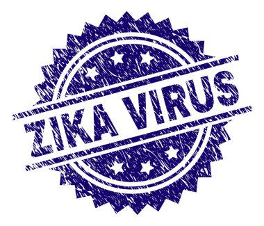Grunge Zika virüs damga mühür dokulu