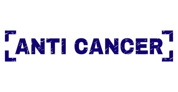 Grunge strutturato ANTI CANCER sigillo timbro all'interno degli angoli — Vettoriale Stock