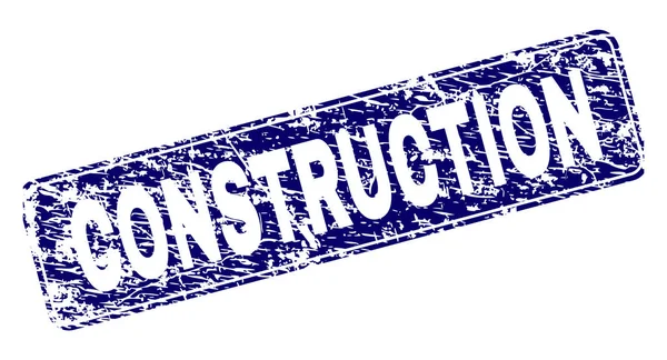 Grunge CONSTRUCTION กรอบสี่เหลี่ยมผืนผ้า — ภาพเวกเตอร์สต็อก