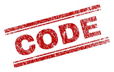 Dokulu kod damga mühür çizik