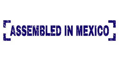 Meksika damga mühür köşeler arasında monte dokulu çizik