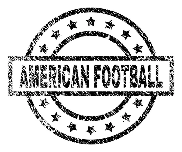 Zerkratzte texturierte Stempelmarke für American Football — Stockvektor