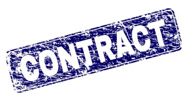 Yuvarlatılmış dikdörtgen damga grunge sözleşme çerçeveli