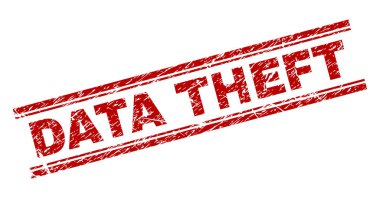 Grunge veri hırsızlığı damga mühür dokulu