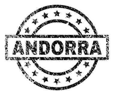 Dokulu Andorra damga mühür çizik