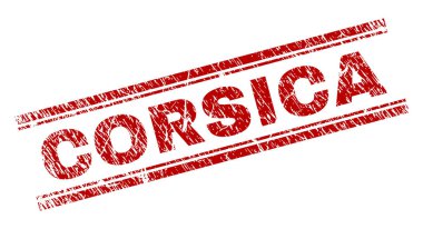 Grunge Corsica damga mühür dokulu