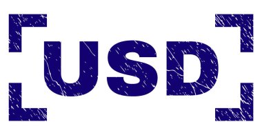 Grunge Usd damga mühür köşeler arasında dokulu