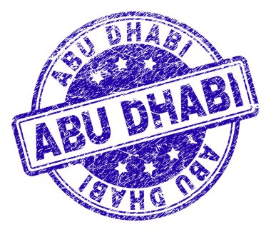 Dokulu Abu Dhabi damga mühür çizik