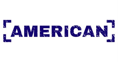 Grunge Amerikan damga mühür köşeleri içinde dokulu