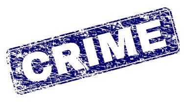 Yuvarlatılmış dikdörtgen damga grunge suç çerçeveli