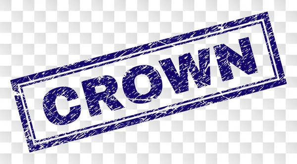 Çizik Crown dikdörtgen damgası — Stok Vektör