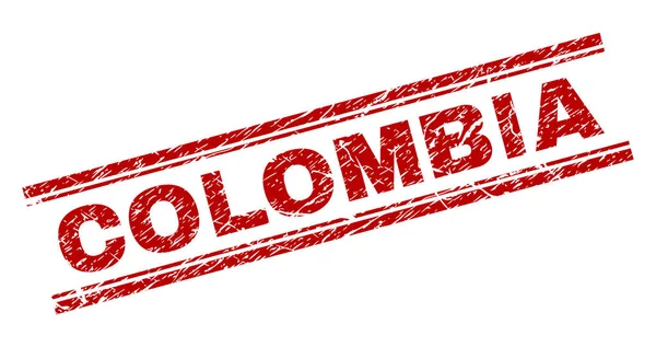 Sello de sello COLOMBIA texturizado Grunge — Vector de stock