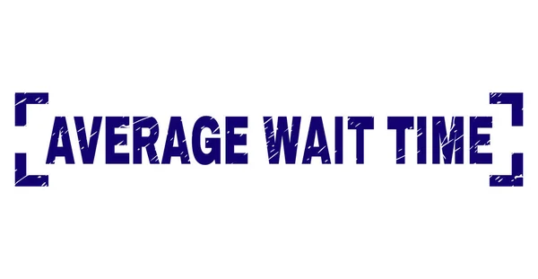 Grunge texturierte durchschnittliche Wartezeit Stempel Siegel innen Ecken — Stockvektor