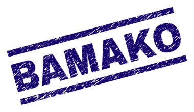 Dokulu Bamako damga mühür çizik