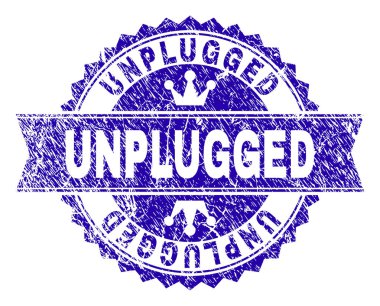 Kurdele ile dokulu Unplugged damga mühür çizik