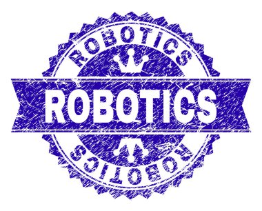 Dokulu robotik damga mühür kurdele ile çizik