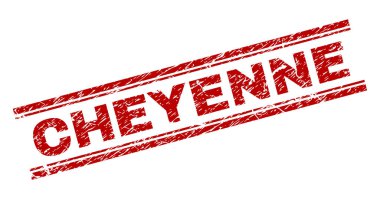 Çizik dokulu Cheyenne damga mühür