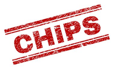 Çizik dokulu cips damga mühür