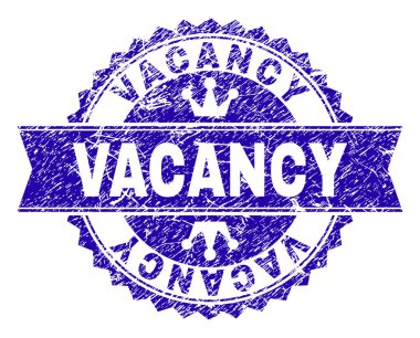 Dokulu Vacancy damga mühür kurdele ile çizik