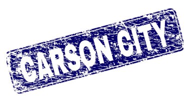 Yuvarlatılmış dikdörtgen damga çizilmiş Carson City çerçeveli