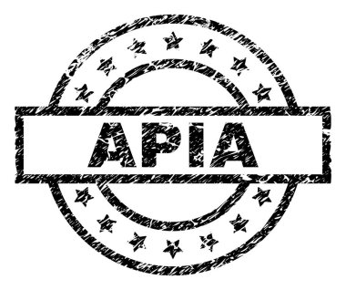 Apia damga mühür grunge dokulu