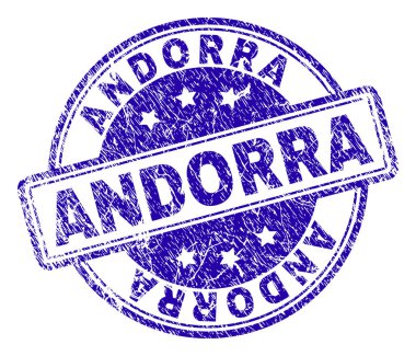 Dokulu Andorra damga mühür çizik