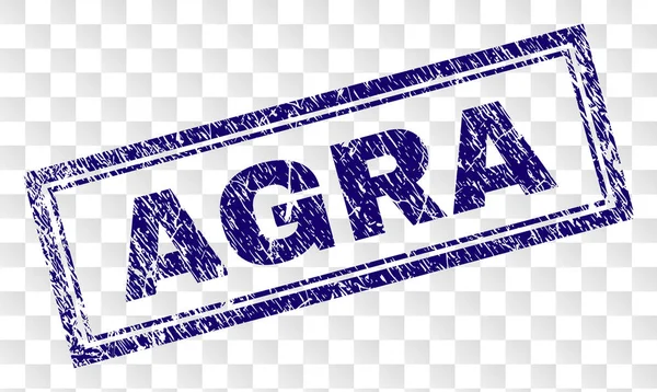 Царапнутая прямоугольная марка AGRA — стоковый вектор