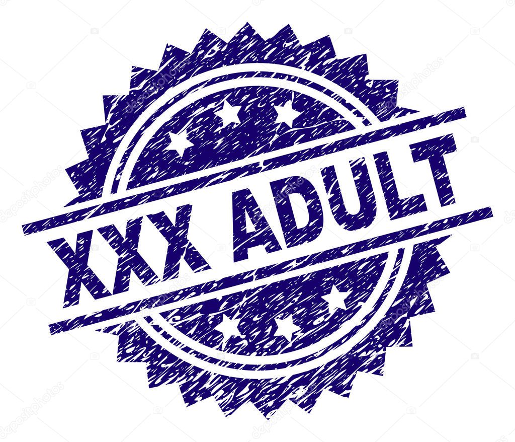 Scratched Textured XXX ADULT Stamp Seal