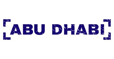 Dokulu Abu Dhabi damga mühür köşeleri içinde çizik