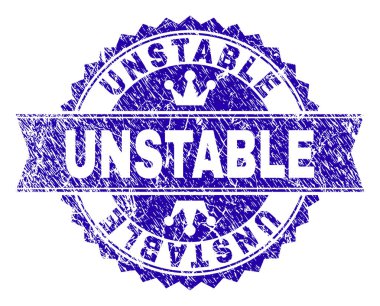 Kurdele ile dokulu kararsız damga mühür çizik