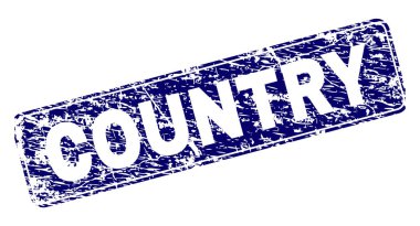 Yuvarlatılmış dikdörtgen damga grunge ülke çerçeveli