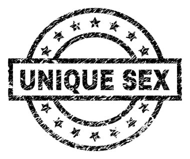 Grunge benzersiz seks damga mühür dokulu