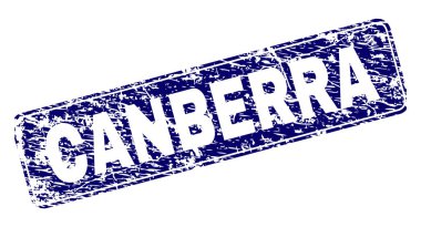 Yuvarlatılmış dikdörtgen damga çizilmiş Canberra çerçeveli